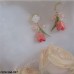 CEDH160 SYB Leaf & Rose Drop Earrings Pair