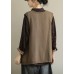 Cute fall knit outwear fashion brown v neck sleeveless knitted cardigans