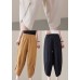 Beige Loose Pants asymmetrical design Spring