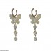 CEDH111 YBJ Rhinestone Buttefly Drop Earrings