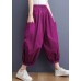 Loose Red elastic waist lantern Pants Spring