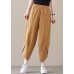 Bohemian Khaki pocket Patchwork Cotton Pants Spring