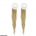 CEDH079 SIQ Pearl Tassel Drop Earrings Pair