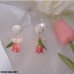 CEDH160 SYB Leaf & Rose Drop Earrings Pair