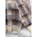 Women beige crane tops warm plus size plaid knit sweat tops