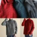 For Spring wild gray knitwear oversize high neck knit blouse