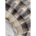 Women beige crane tops warm plus size plaid knit sweat tops