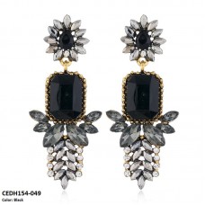 CEDH154 ZLX Flower & Pear Drop Earrings Pair