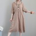 vintage khaki linen maxi dress Loose fitting tunic traveling clothing vintage bracelet sleeved kaftans